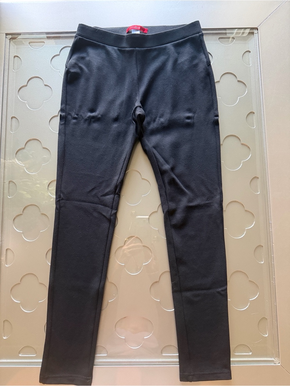 HOT KISS Get The Lift Leggings Black Ponte Pull-On Pants Size M